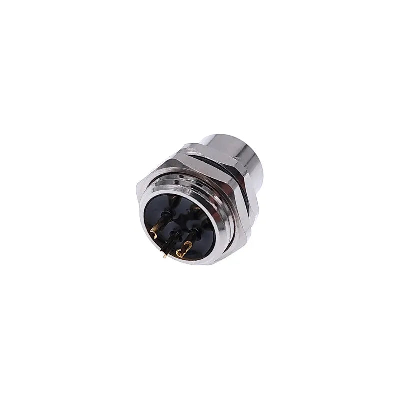M12 Panel Back Mount Flange Socket Sensor Connector Waterproof Screw Threaded Coupling Male Female 3 4 5 8Pin M1216