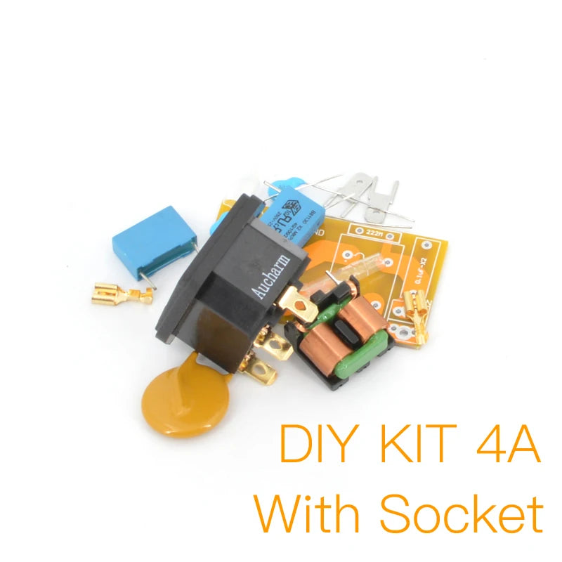 MOFI Gold-Plated AC Power Tail Plug-In 10A EMI Filter Socket For HiFi  Audio（New Design）