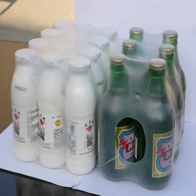 500g 0.2mm PE Heat shrinkable Pipe Clear Membrane Plastic PE hot Shrink Film Packaging Tube Thick Plastic Pack Beer bottle Jar