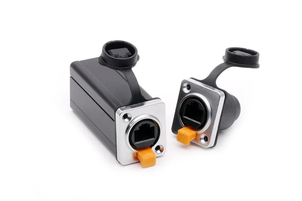1pc New Arrival Waterproof Network Connector RJ45 Ethernet Connector Female Panel Mount Sockets IP65 Level