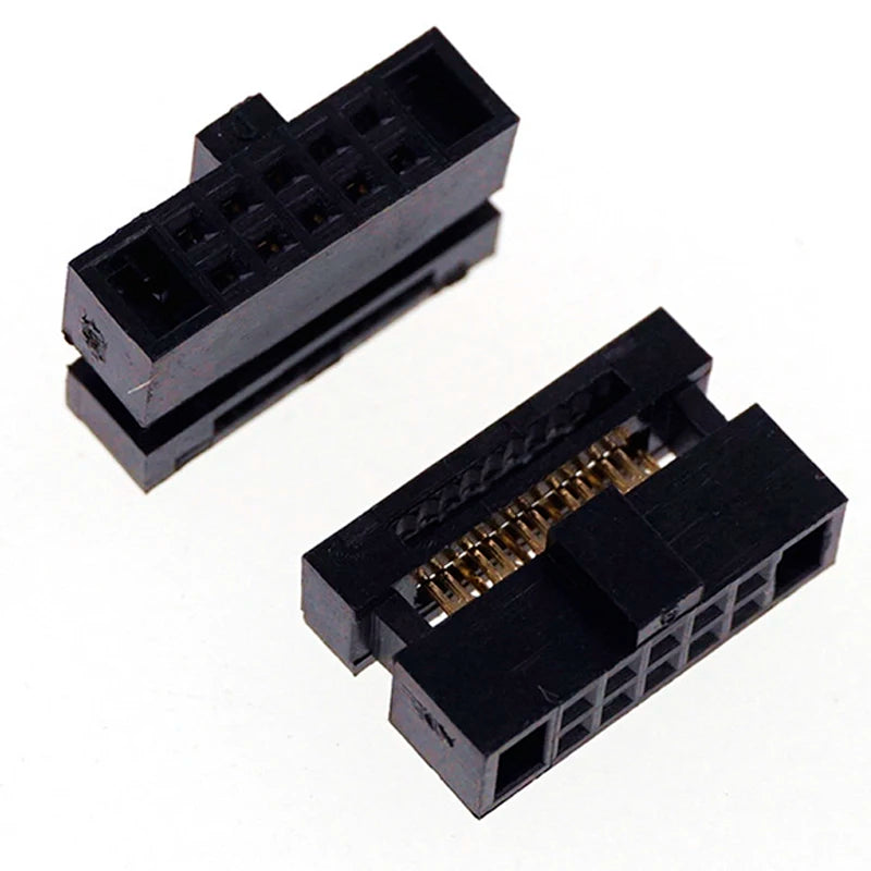 5/10pcs 1.27mm FC IDC Female Header Socket Connector 6P-50Pin for 0.635mm Pitch Flat Cable