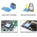 6pcs Thermal Pad 30x30mm Notebook Computer Router Memory Graphics Chip Cooling Non-Conductive Silicone 0.3MM 0.5MM 1.0MM