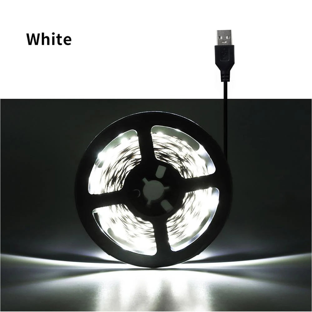 5V USB Led Strip Light SMD 2835 1M 2M 3M 4M 5M White/Warm White  Flexible Lighting Ribbon TV Background Tape Home Decor Lamp