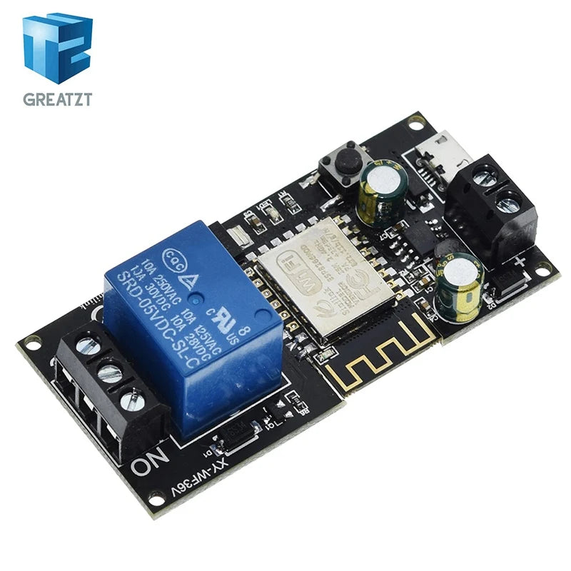 GREATZT Sinilink WIFI mobile phone remote control relay module DC6V~36V smart home phone APP ESP-12F XY-WF36V