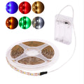 3AA Battery Power LED Strip Light 1/2/3/4/5M SMD2835 3528 60Leds/m Waterproof Tape Ribbon Lamps 5V TV Cabinet Backlight