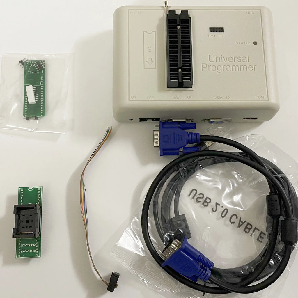 Newest Software ORIGINAL RT809H RT809HSE  EMMC-Nand FLASH Extremely fast universal Programmer TSOP56 TSOP48  BGA63