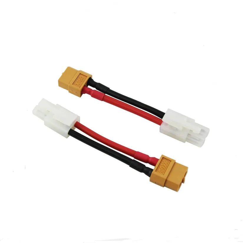 2Pcs XT60 Male Female to Deans Mini Tamiya XT30 EC3 MPX Tamiya Male Female Connector Adapter with 14awg 4cm Wire for RC Battery
