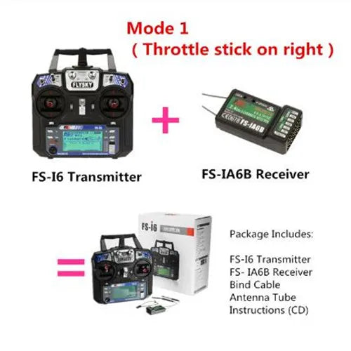 Newest Flysky FS-i6 FS I6 2.4G 6ch RC Transmitter Controller FS-iA6  Receiver For RC Helicopter Plane Quadcopter Glider
