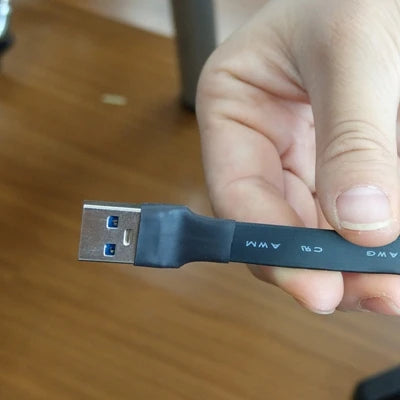 USB Type-C Ribbon Cable Flat EMI shielding FPC Cable USB 3.0 Type C 90 degree Angle Connector up downward 5cm-3m USB 3.1