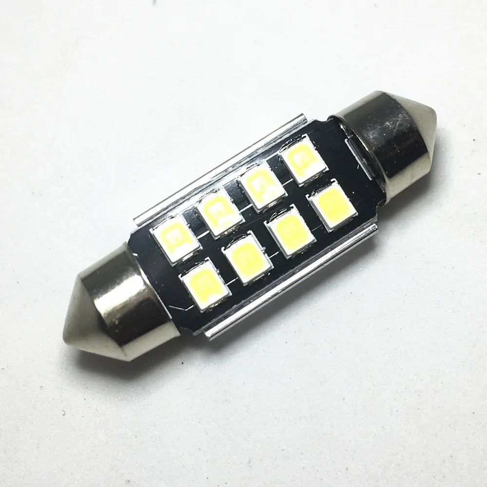 4pcs car Festoon 31mm 36mm 39mm 41mm  8 smd LED ERROR FREE 5630 5730 CANbus C5W led interior reading white ice blue  dome lamps