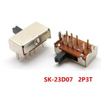 10PCS Slide Switch Micro-power Toggle Switch Single and Double-row Direct-inserted Horizontal Sliding Second Gear Third Gear