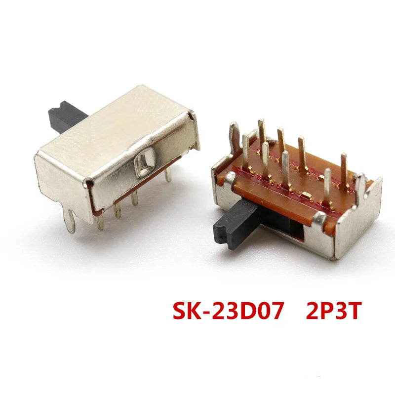 10PCS Slide Switch Micro-power Toggle Switch Single and Double-row Direct-inserted Horizontal Sliding Second Gear Third Gear