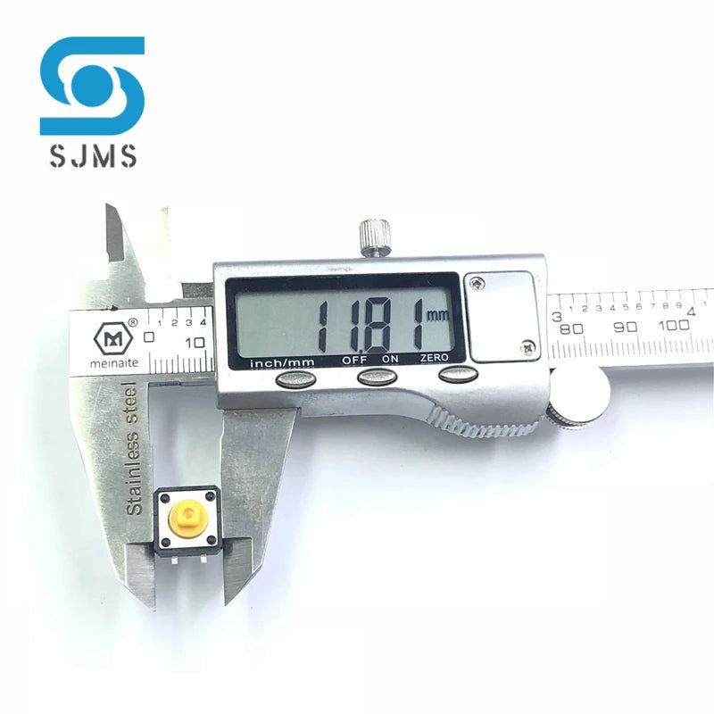 20~100Pcs B3F-4055 12x12x7.3 mm Tactile Switches Yellow Square Push Button Tact Switch 12*12*7.3 mm Micro switch