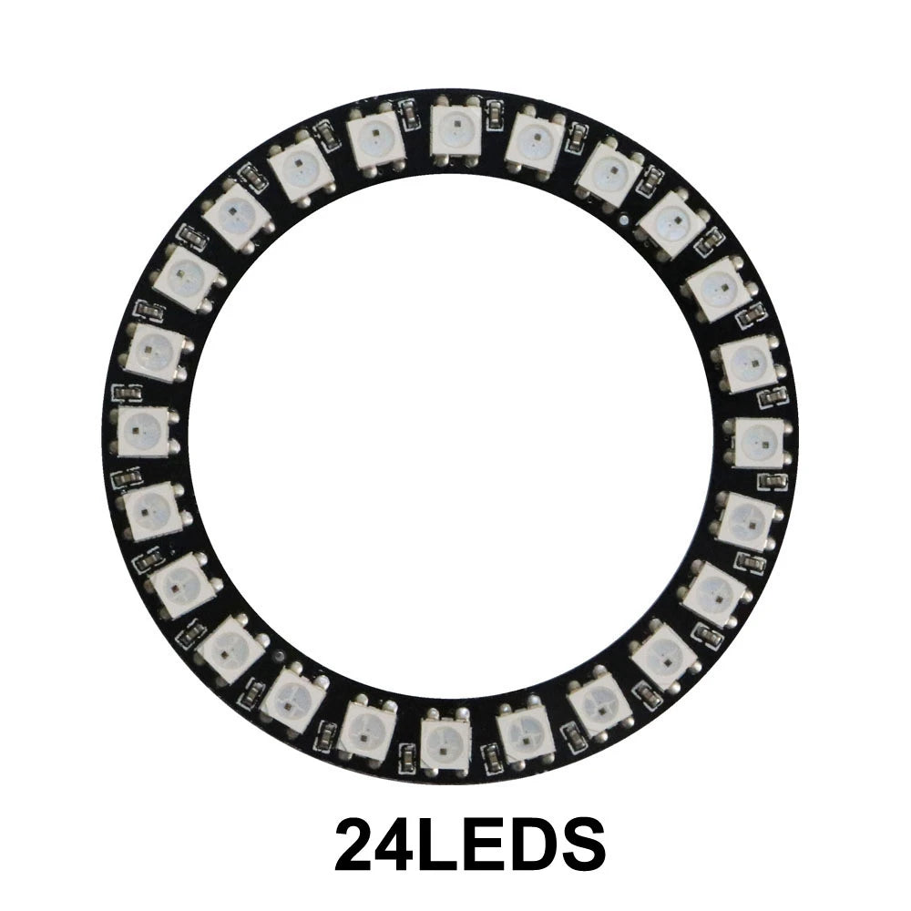 WS2812B 8/16/24/35/45LEDs Pixel Ring SP110E Controller USB Kit RGB Ring Individul AddressabIe WS2812 IC BuiIt-in Lights DC5V