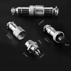 1Set GX12 Docking 2 3 4 5 6 7Pin Male& Female Circular Panel 12mm Metal Aviation Connector Butt Joint Aviation Plug Socket