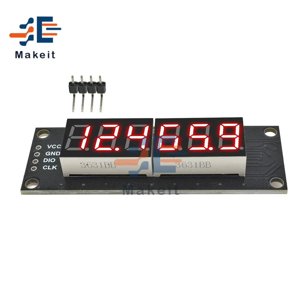 0.36 Inch 4 Bits 6-Digit LED Digital Display Tube Module 5V 7 Segments TM1637 0.36" Anode Tube Decimal Display Module FIve Color