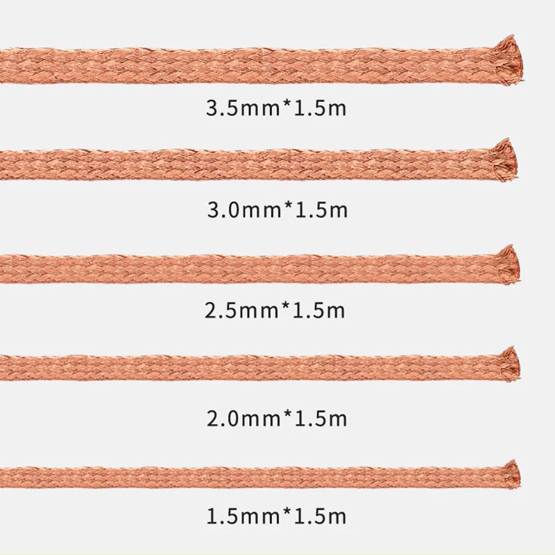 5pcs/lot MECHANIC Desoldering Braid 1.0/1.5/2.0/2.5/3.0/3.5/4.0mm 1.5M Length Welding Solder Remover Wick Wire BGA Repair Tools
