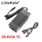 LiitoKala 12V 24V 36V 48V 3 Series 6 Series 7 Series 10 Series 13 String 18650 Lithium Battery Charger 12.6V 29.4V DC 5.5*2.1mm