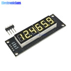 0.36 Inch 0.36" 4/6-Digit Red/Green/Yellow/Blue/White LED Digital Display Tube Decimal 7 Segments TM1637 Module For Arduino