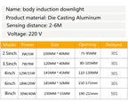 LED Downlight Smart Infrared Induction LED Ceiling Spot light 3W 5W 9W 18W 20W 220V Motion Sensor Recessed Round LED Panel Light