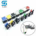 10pcs B3F Tactile Push Button Switch +A14 Color Hat 10pcs + Transparent Cap 10pcs Momentary Tact Touch Micro Switch 12*12*7.3mm