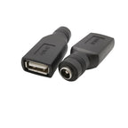 2Pcs DC Power 5.5x2.1mm Female To USB Female Adapter 5V DC Jack To USB Jack Charging Interface Converter Connector Accessories