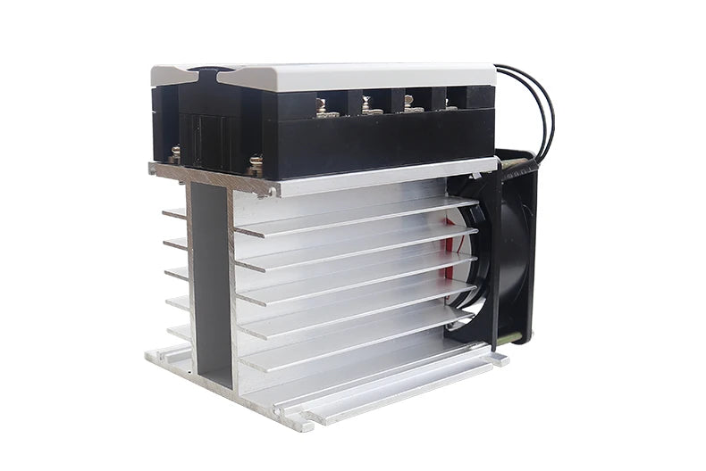 40/60/80/100/120/150/200A Three-phase Solid State Relay DC Control AC 380V 40A SSR-3 DC-AC Complete Set (Relay, Heat Sink, Fan)