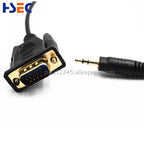 VGA cable to headphone jack wire Flash line Printer line adapter For RT809F icsp lcd led USB RT809H emmc-nand flash Programmer