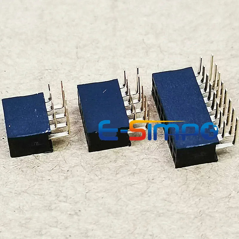 10pcs 2.0mm Pitch Right Angle Double Row 2X4/5/6/7/8/9/10/11/12/14/15/20/25/40P PH6.35 gold-plated PCB Female pin header socket