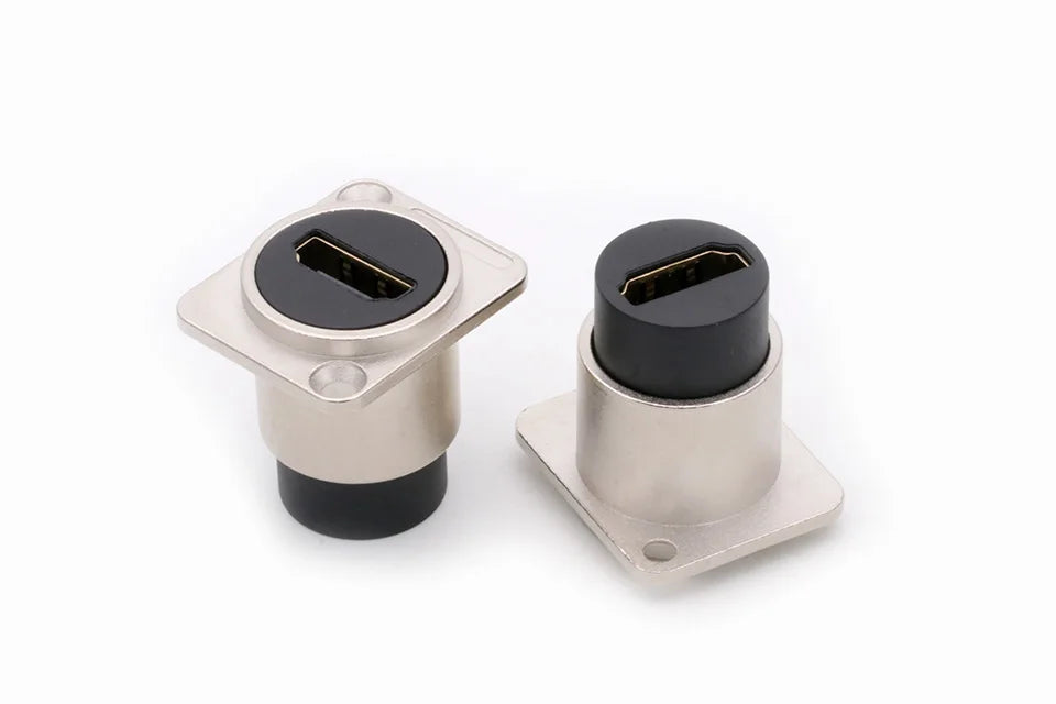 1PC D Type Chassis Connector, D Female Socket Panel Mounted Connector HDMI-Compatible