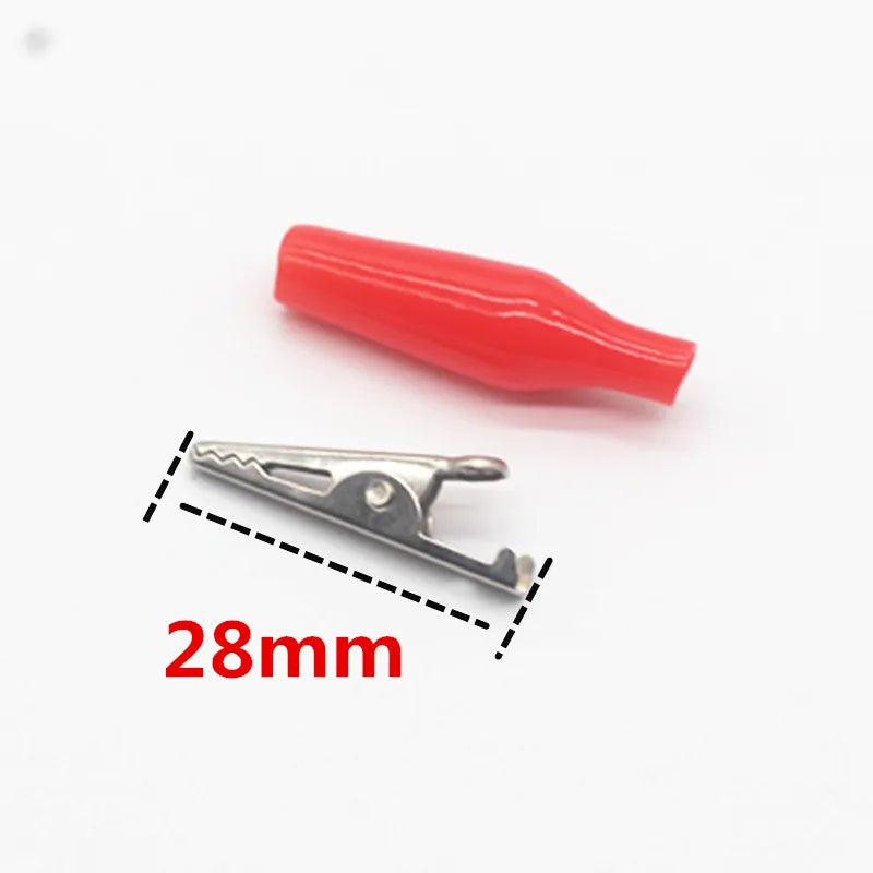 6Pcs Alligator Clips Electrical DIY Test Leads Alligator Double-ended Crocodile Clips Roach Clip Test Jumper Wire 28mm