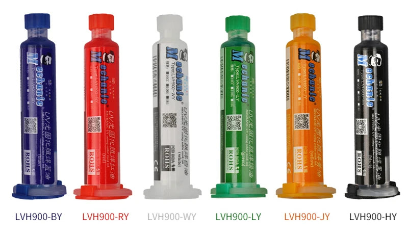 MECHANIC UV Solder Mask Ink Green/Blue/Black/Red/White Oil Welding Flux BGA PCB Circuit Board Paint Prevent Corrosive Arcing