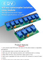 4 8 channel relay module 30A with optocoupler isolation 5V 12V 24V supports high and low Triger trigger