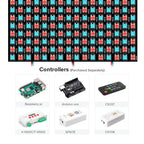 1-10Pcs WS2812B RGB Flexible 16x16 8x32 256Leds Pixel Panel Matrix Screen Led Module WS2812 IC ECO Individually Addressable DC5V