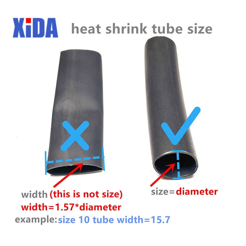 1Meter/Lot 4:1 Ratio Heat Shrink Tube With Glue Dual Wall Adhesive Tubing Heat Shrinkable Tubing Sleeve Wrap Wire Cable Kit Kits