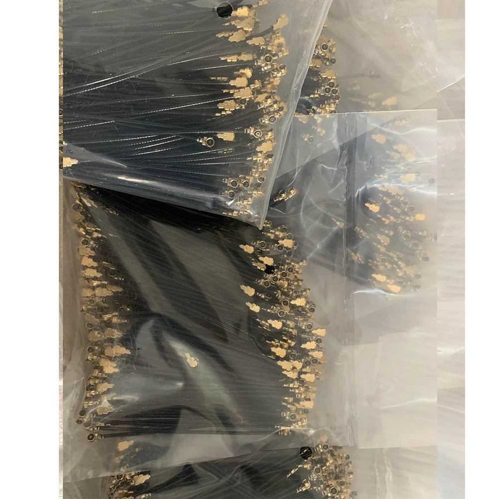 100pcs/lot WIFI Pigtail Ufl IPX MHF  RF1 to RF1 Female Connector RF1.13 Pigtail Cable for Router 3g 4g Modem BEVOTOP