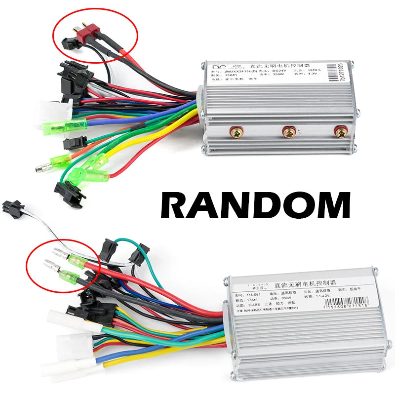 Electric Bicycle BLDC Motor Brushless Speed Controller 250W 350W 24V 36V 48V DC With Hall E-Brake Sensor Reverse 13A 6Mosfet
