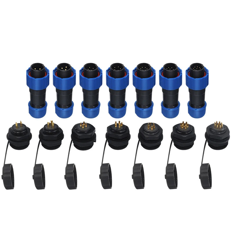 Waterproof Connector SP16-2/3/4/5/6/7/8/9 Pin Plastic Aviation Socket Plug Wire Terminal Block Welding Type