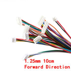 5Pcs Pcs JST 1.25mm Pitch 2/3/4/5/6/8 Pin Female to Female Wire Cable Connector JST 1.25mm Double Ended Plugs 28AWG 10CM