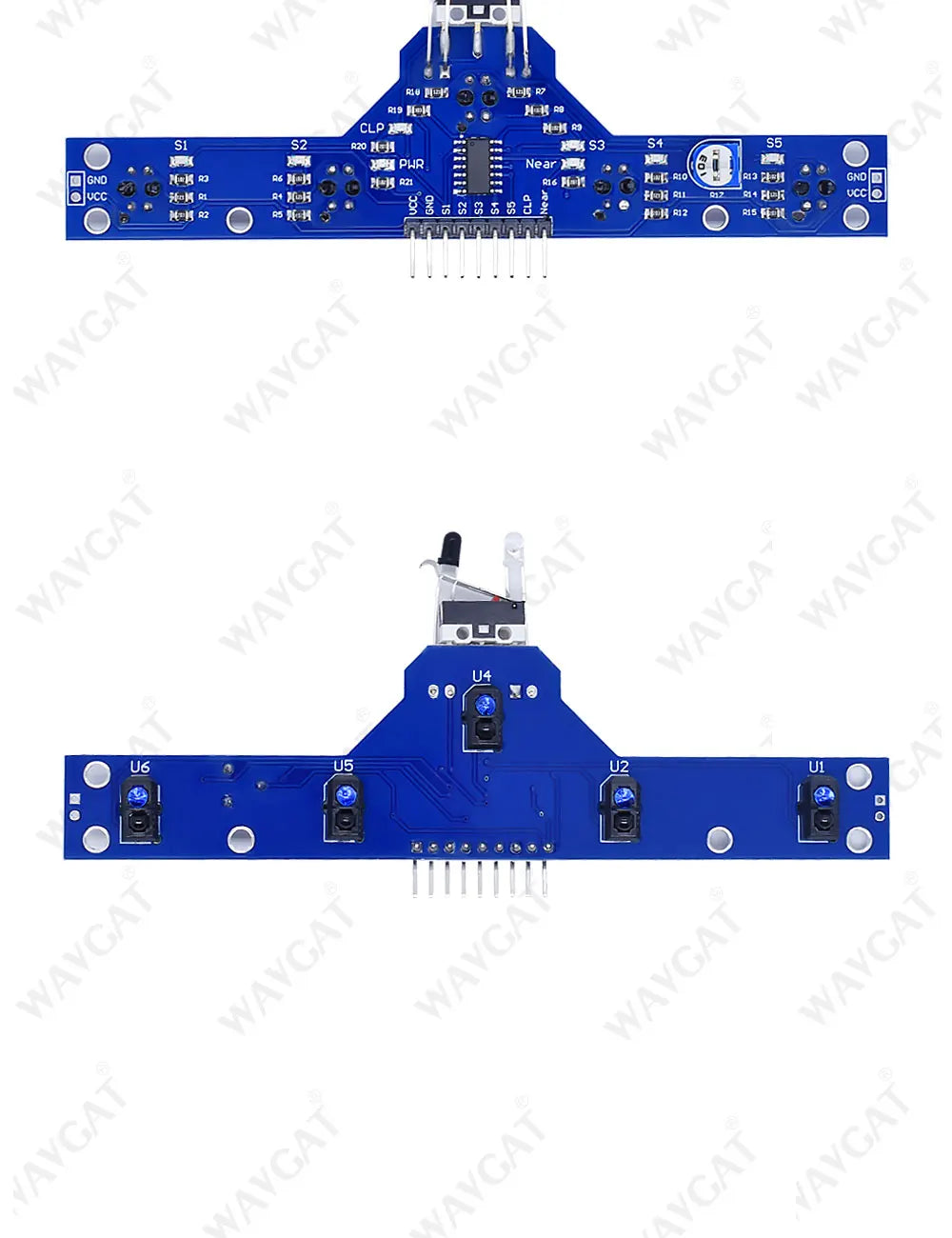 5-Way Tracing Sensor Module, TCRT5000 Based Tracking Board for Smart Car Line Following Projec