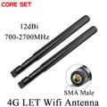 4G LTE Wifi Antenna 12dBi High Gain SMA Male Omnidirectional Antenna 700-2700MHz Modem Antenna for 4G、GSM、GPRS