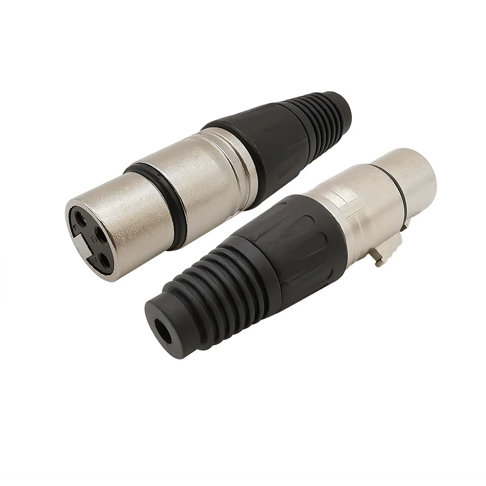 10Pcs XLR 3Pin Male Female Microphone Audio Cable Wire Connector Cable Plug Terminals for Mic Solder Connector
