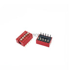 10PCS Slide Type Switch Module 1 2 3 4 5 6 7 8 9 10 12 Bit 2.54mm Position Way DIP Red Pitch Toggle Switch Red Snap Switch