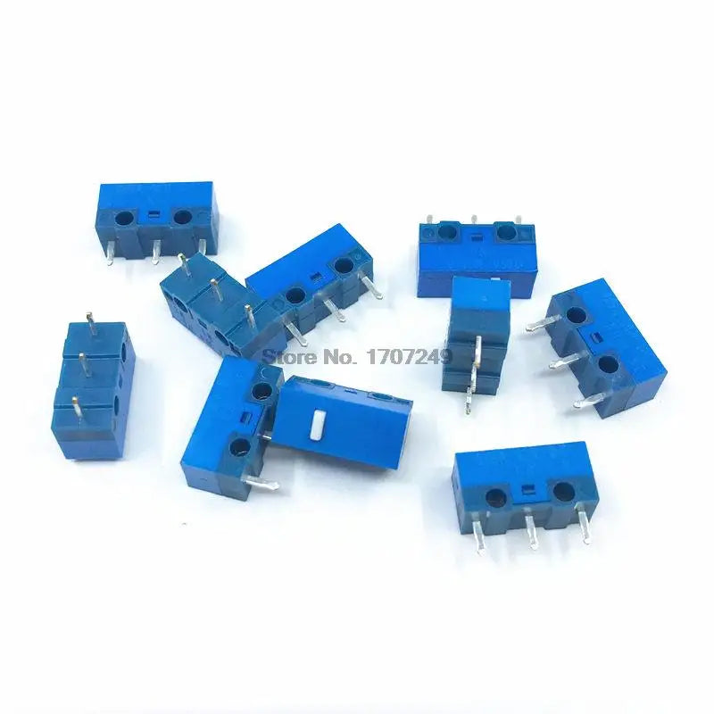 10Pcs HUANO Micro Switch Red Yellow Pink White Blue Green dot Blue Shell Pink Dot 80 million Mouse maintenance button switches