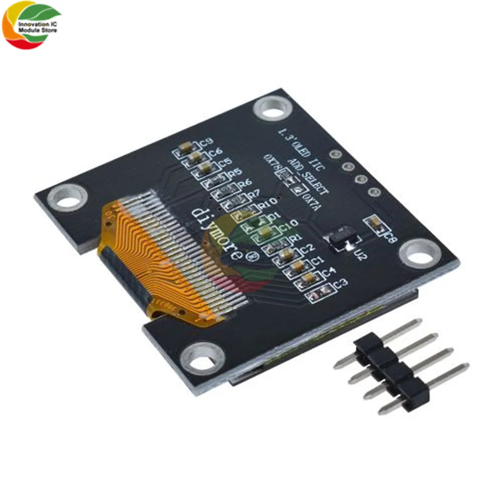 1-5PCS 1.3" IIC Digital OLED Display Module Serial 128x64 SSH1106 White Blue LCD LED Screen Board I2C Communicate for Arduino