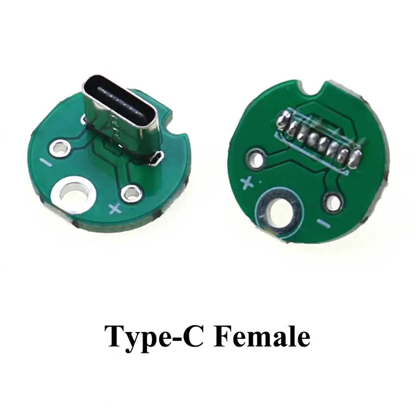 Cltgxdd 1pcs Data Charging Cable Jack Test Board with Pin Header 90/180 Degree USB 3.1 Type-C Female Male Connector