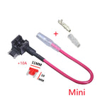 12V Fuse Holder Add-a-circuit TAP Adapter Micro Mini Standard ATM APM Blade Auto Fuse with 10A Blade Car Fuse with holder