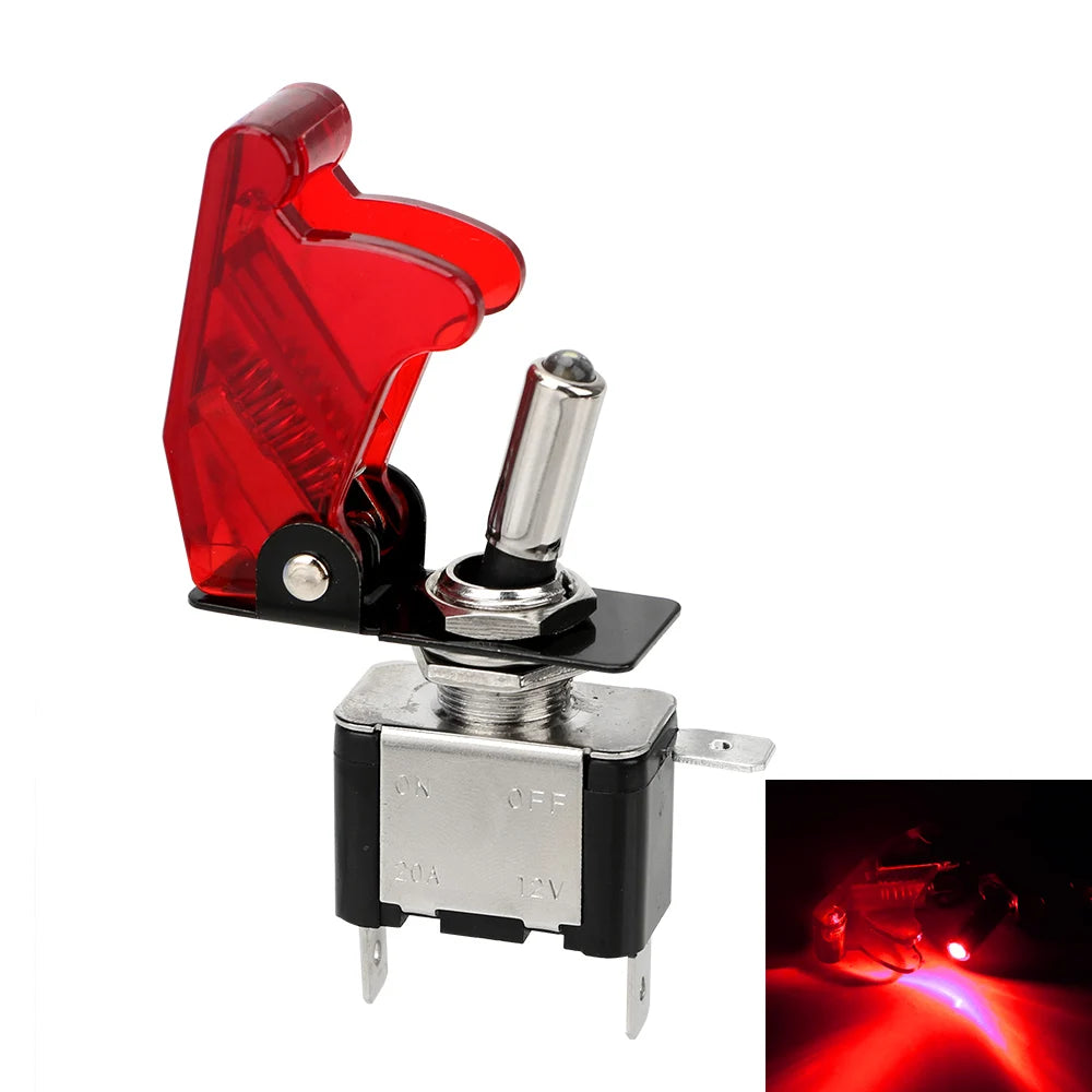 12V SPST Toggle Rocker Switch LED Light for Ignitions Boost Marine Boat Racing Car Switch Light Toggle Truck Trailer Accessories