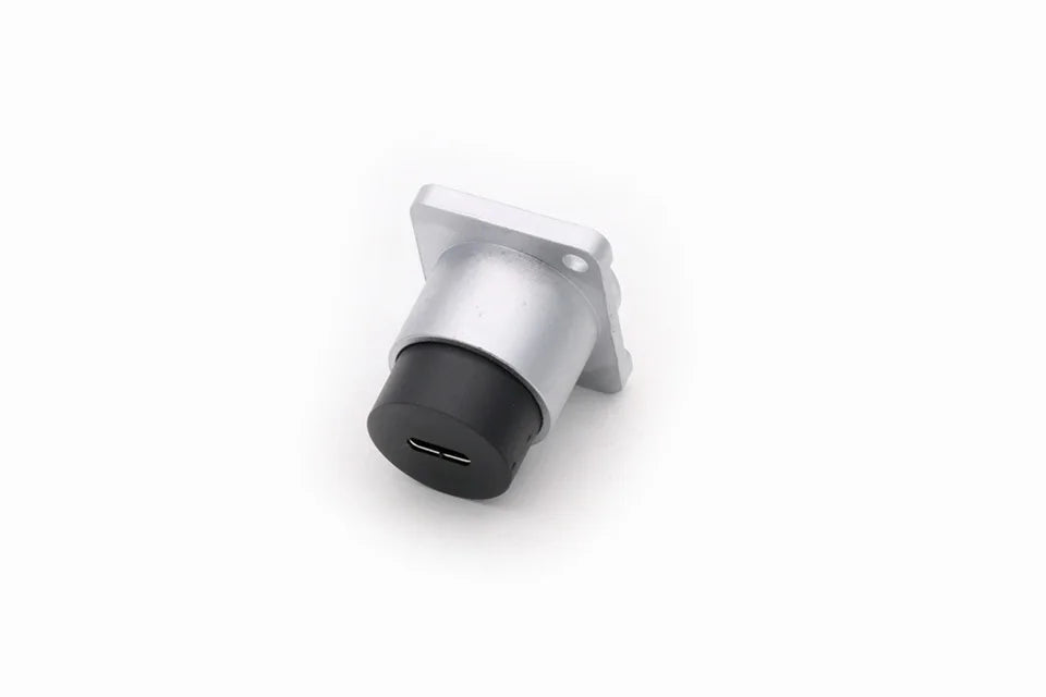Waterproof D Type Chassis Connector,Type C Female to Female USB-C Converter Adapter Type-C Panel Mount DIY Jack with Dust Cover