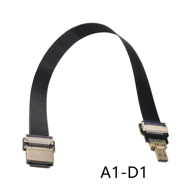 FPV Micro Mini HDMI-compat 90 Degree Connector FPC Flexible Flat HD Ribbon Cable FFC Pitch 20pin For Drone Gopro DSLR Gimbal Kit